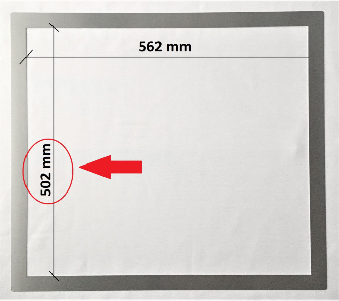 Kochfeld Adapterrahmen aus Edelstahl, 62,2 x 56,2 x 0,1 cm
