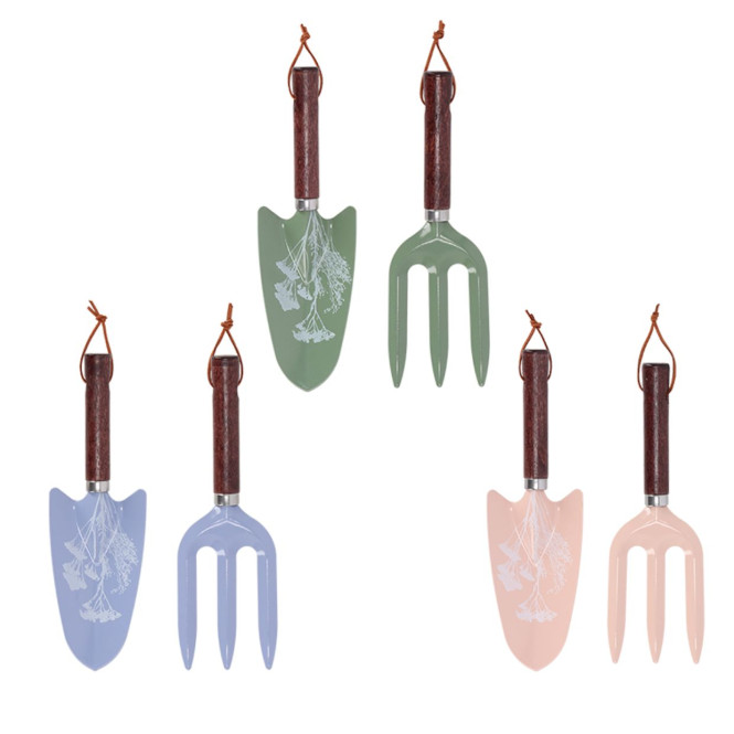 Rivanto® 2er Set Gartengeräte Länge 27 cm, Handschaufel & Handharke für Indoor/Outdoor, Gartenschaufel