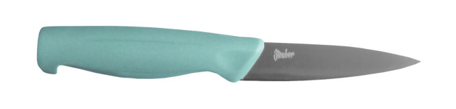 Steuber Schälmesser 19 cm, Obst und Gemüsemesser, scharfes Spickmesser mit ergonomischem Griff, Küchenmesser in grün