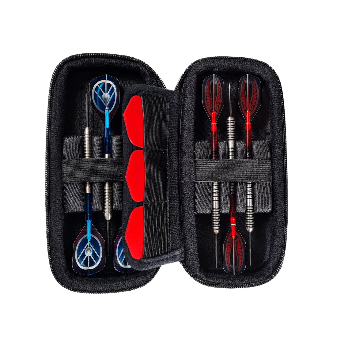 Dart Tasche / Dart Case schwarz - f?r 2 Dart Sets - 'Black Turtle' - DARTS Sport Editon - f?r 3 oder 6 Dartpfeile