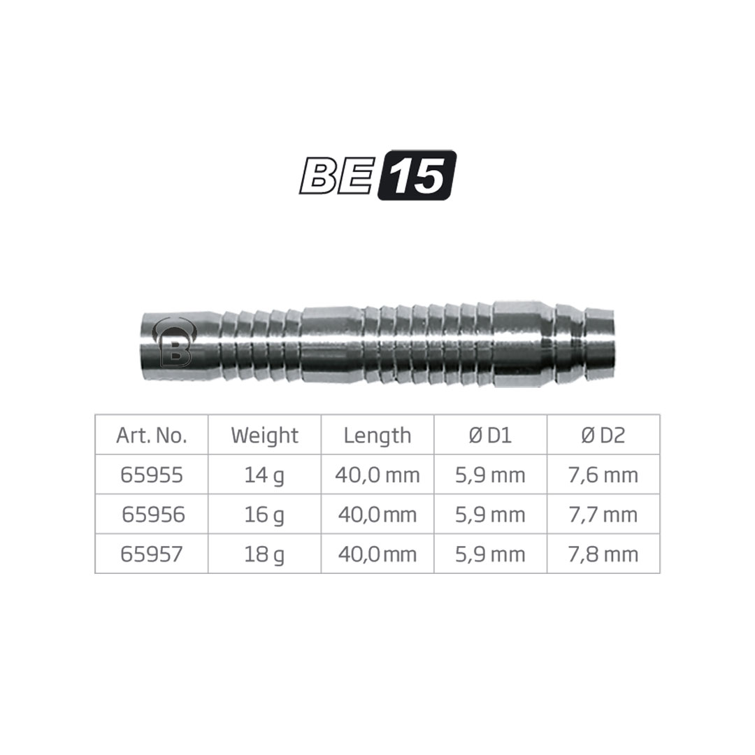 BULL`S BE-15 Soft Tip Barrels 80 % Tungsten 16g