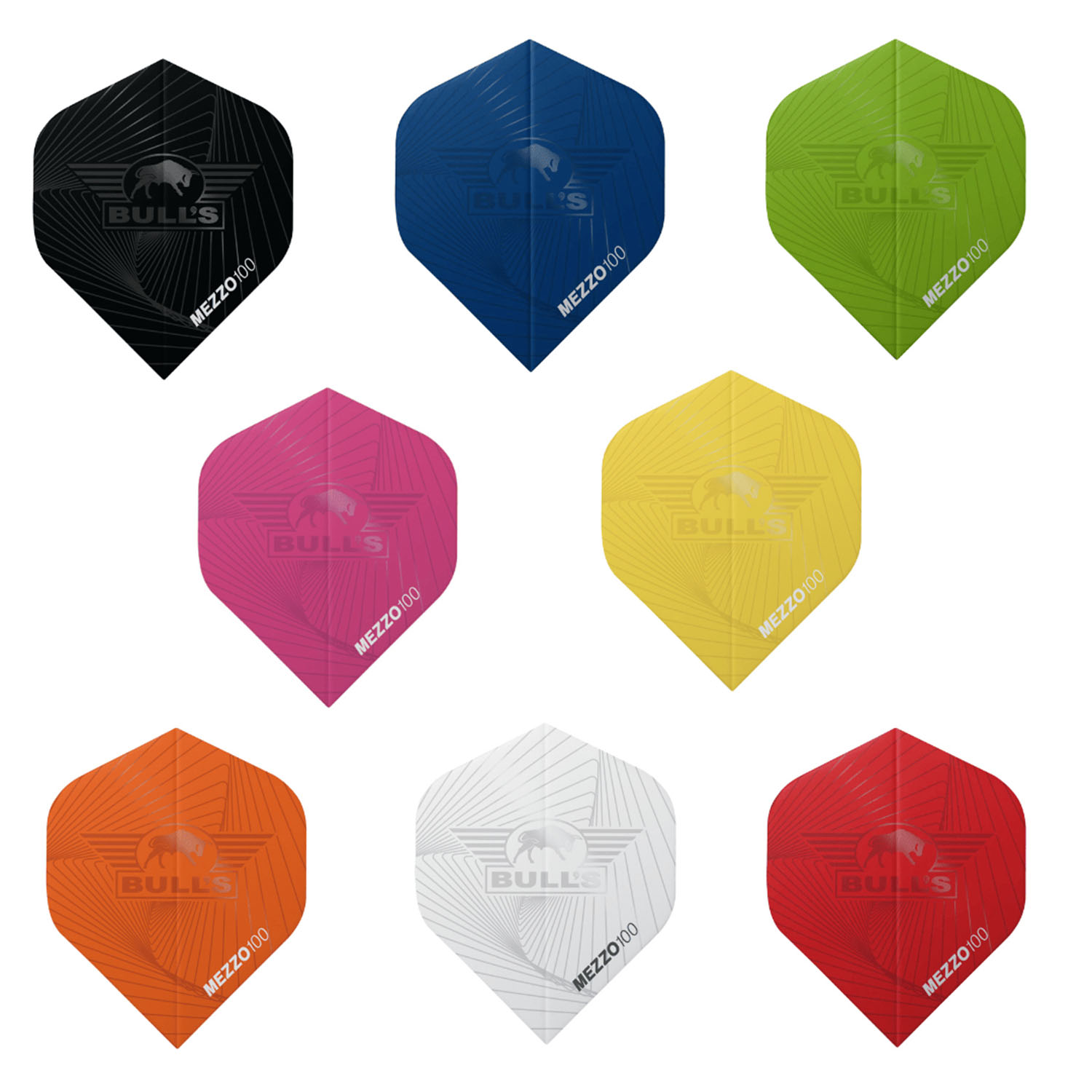 Bull's Mezzo 100 No.2 Flights - 5-Pack Wei?