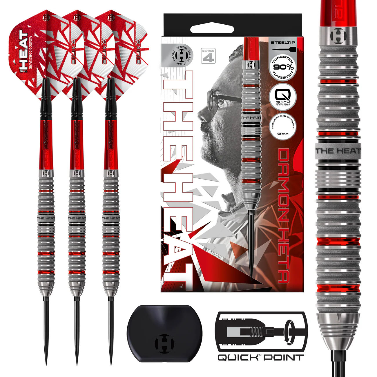 HARROWS Damon Heta Series 4 QUICK Point 90% Steeldarts 24g