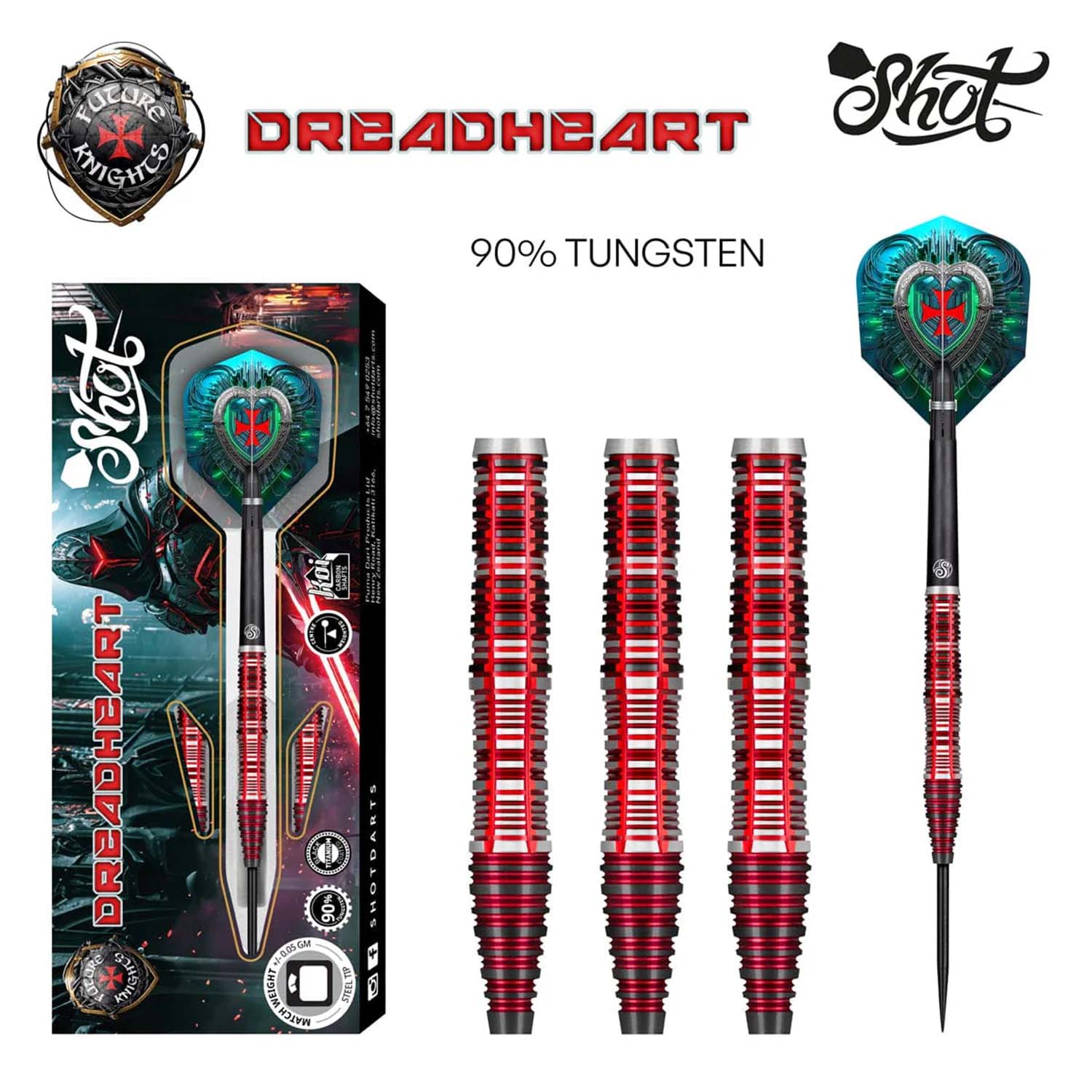 Shot Future Knights Dreadheart Steeldarts 90% 23g