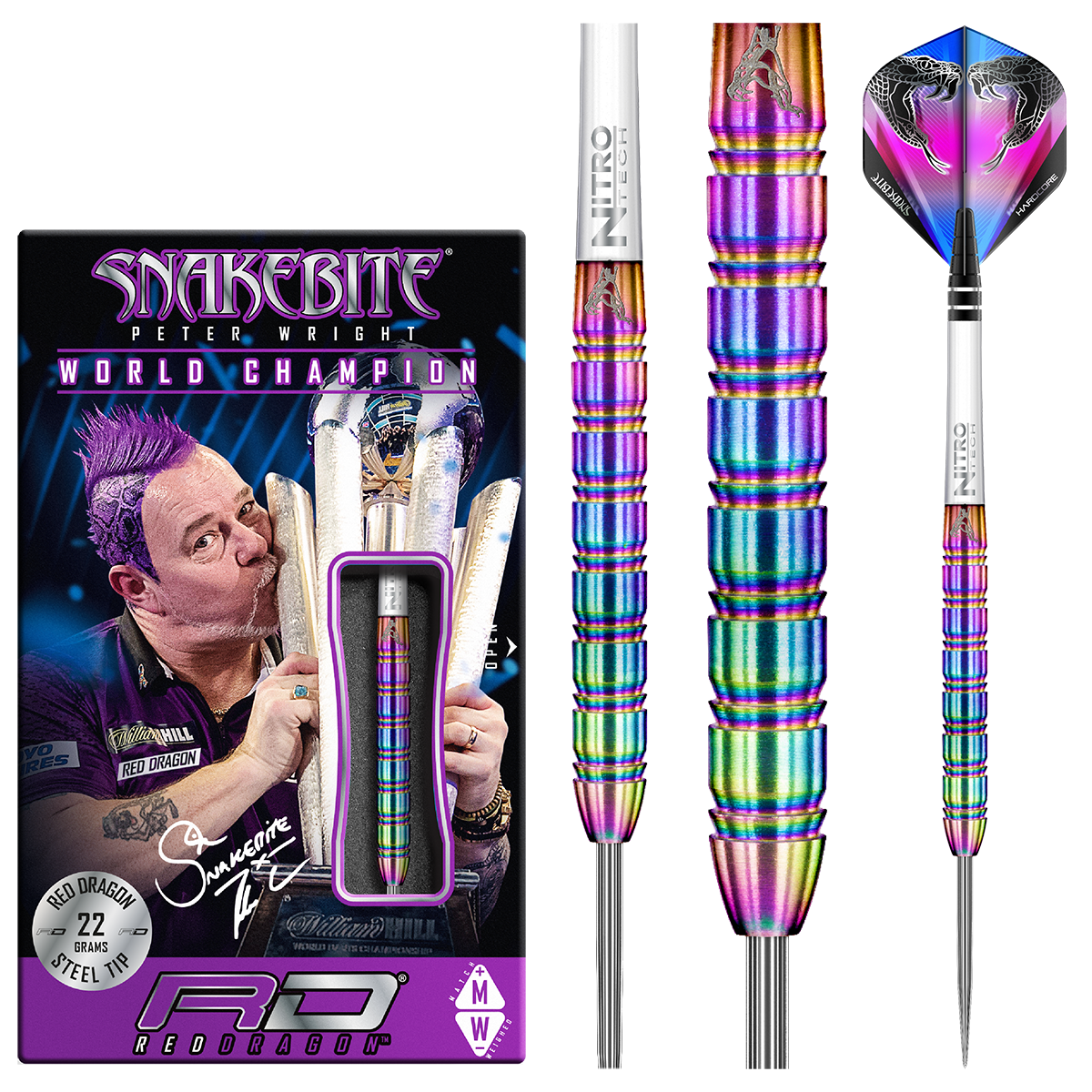 Peter Wright Snakebite 1 Steeldarts 22g oder 24g 24g