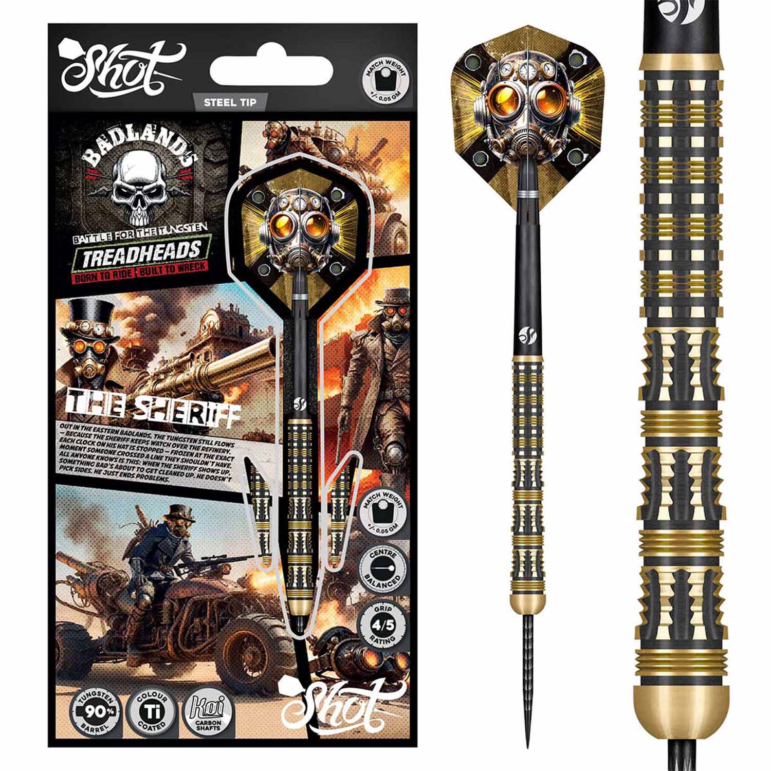 Shot Badlands The Sheriff Steeldarts 90% Tungsten 23g