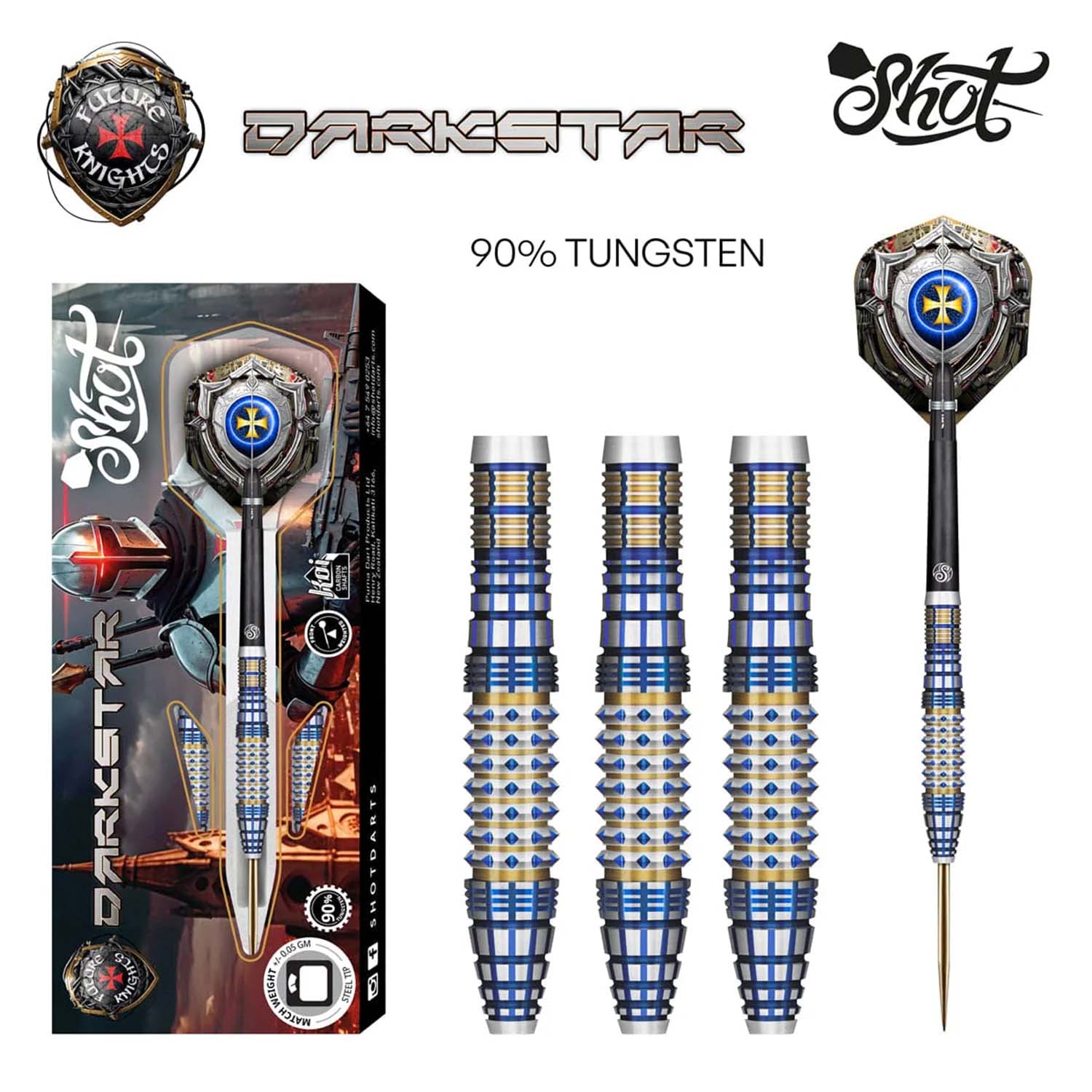 Shot Future Knights Darkstar Steeldarts 90% 23g