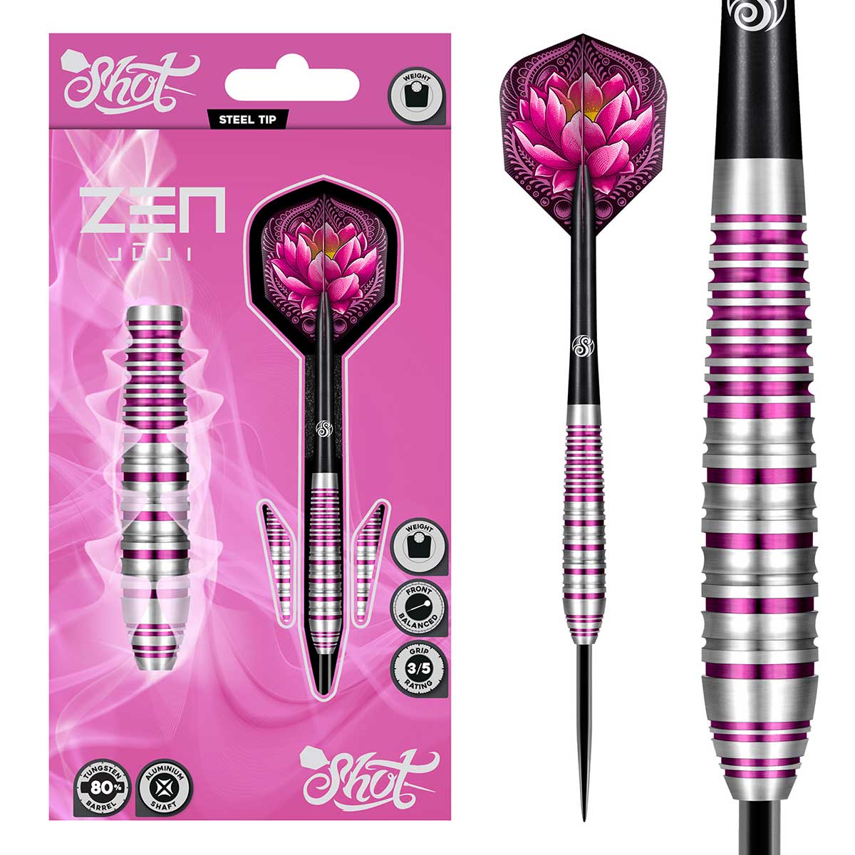Shot Zen Juji Steeldart Set 80% Tungsten 23g