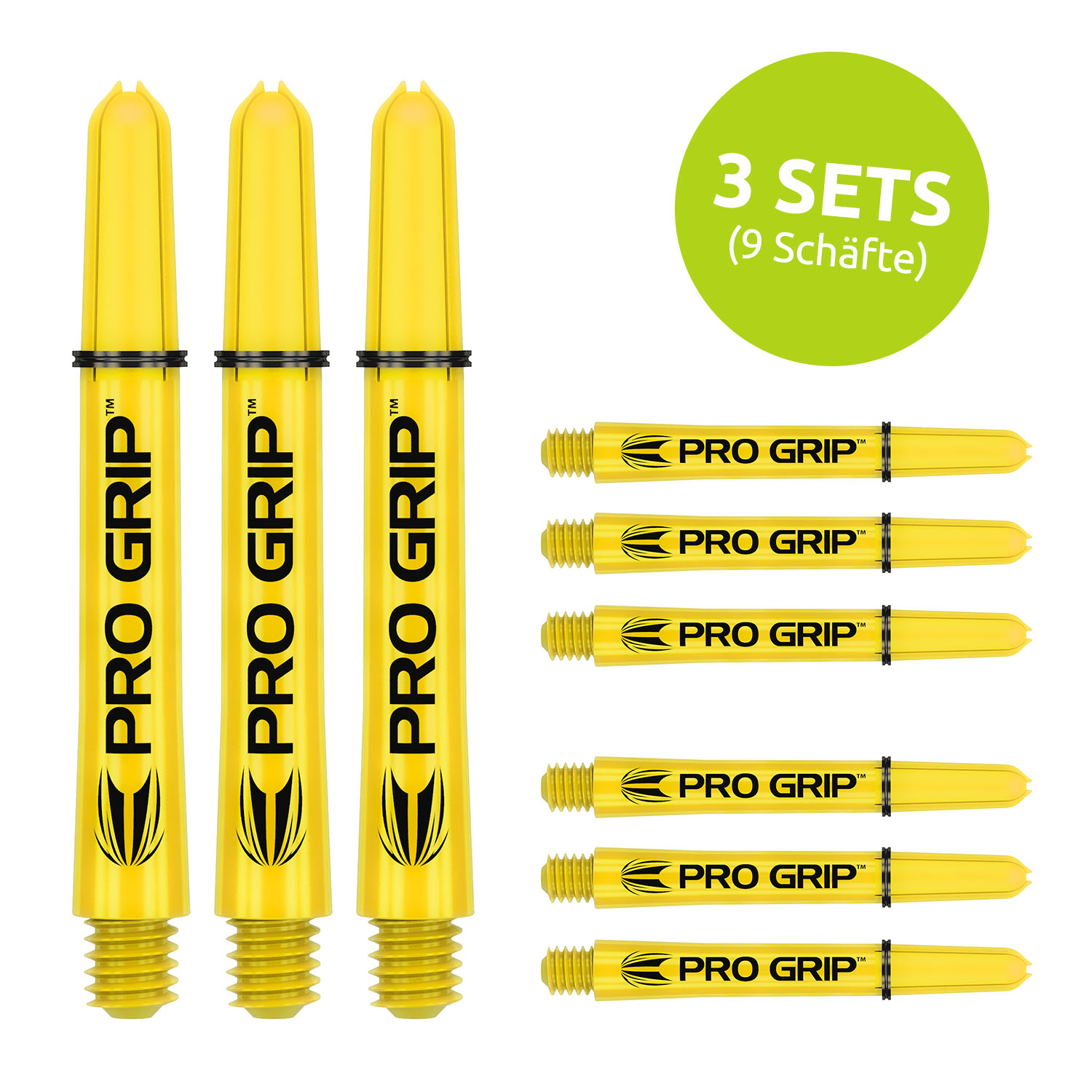 Target Pro Grip Schaft - Gelb / Yellow - 3 Sets Intermediate 41 mm
