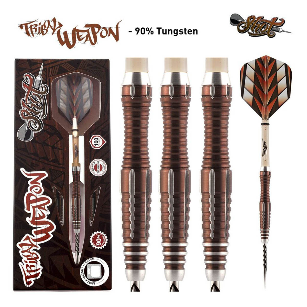 Shot Tribal Weapon 1 Steeldarts 23g 90% Tungsten