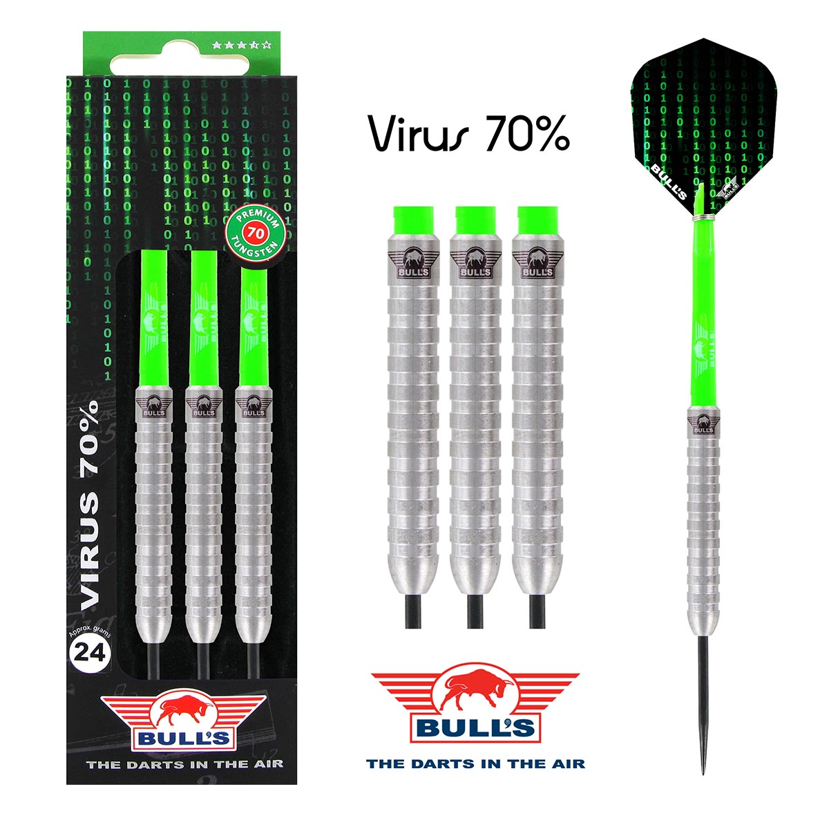 Bulls Virus Steeldarts 70% Tungsten 24g