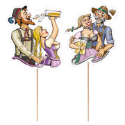 Deko-Picker 'Trachtenpärchen Oktoberfest', 160 mm, 100 Stk.