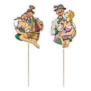 Deko-Picker 'Trachtenpärchen Steirisch', 16cm, 100 Stk.