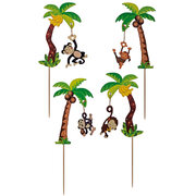 Deko-Picker 'Affe auf Palme', 22cm, 100 Stk.