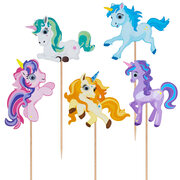 Deko-Picker 'Einhorn', 15cm, 100 Stk.