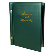 Speisekarte (PVC) 'Speisen und Getränke' dunkelgrün, 8 Seiten, A5, 1 Stk.