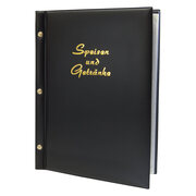 Speisekarte (PVC) 'Speisen und Getränke' schwarz, 8 Seiten, A4, 1 Stk.