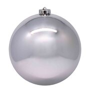 Weihnachtskugeln Christbaumkugeln aus Kunststoff silber, O10cm, 4 Stk.