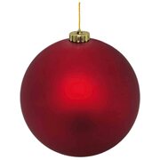Weihnachtskugeln Christbaumkugeln XXL aus Kunststoff rot matt, O25cm, 1 Stk.