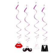 Spiralgirlanden 'Hochzeit', ca. 76cm, 4 Stk.