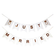 Wimpelkette Banner Hochzeit 'Just married' ca. 1,2m