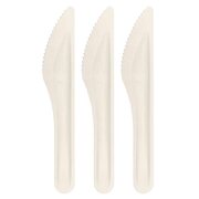 Messer aus Bagasse, naturweiß, 16cm, 100Stk.