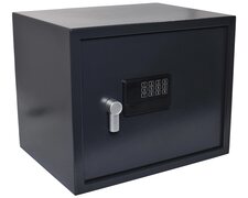 Tresor Safe 43x35x33 cm mit elektronischem Zahlenschloss für Tisch/Wandmontage anthrazit