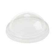 BIO Domdeckel mit Loch zu Becher 200+250 ml O 76mm Bio-Kunststoff (PLA), 50 Stk.