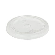BIO Deckel flach mit Loch zu Becher O 76 mm Bio-Kunststoff (PLA), 50 Stk.