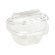 BIO Salatschalen fixer Deckel aus Bio-Kunststoff (PLA) transparent 250ml, 50 Stk.