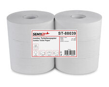 Jumbo Toilettenpapier 2-lagig Recyclingpapier Kerndurchmesser 7.6 cm, 6 Stk.