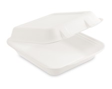 Bio Menüboxen Lunch-Boxen Sandwichbox Zuckerrohr kompostierbar 220x200x67mm, 50 Stk.