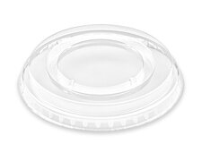 Deckel ohne Öffnung flach PET für Eis- Früchtebecher Smoothies O95mm, 50 Stk.