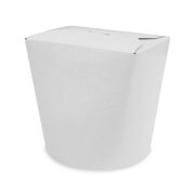 Food Box Take Away Box 100x88x95mm 750ml aus Vollpappe beschichtet weiß, 50 Stk.