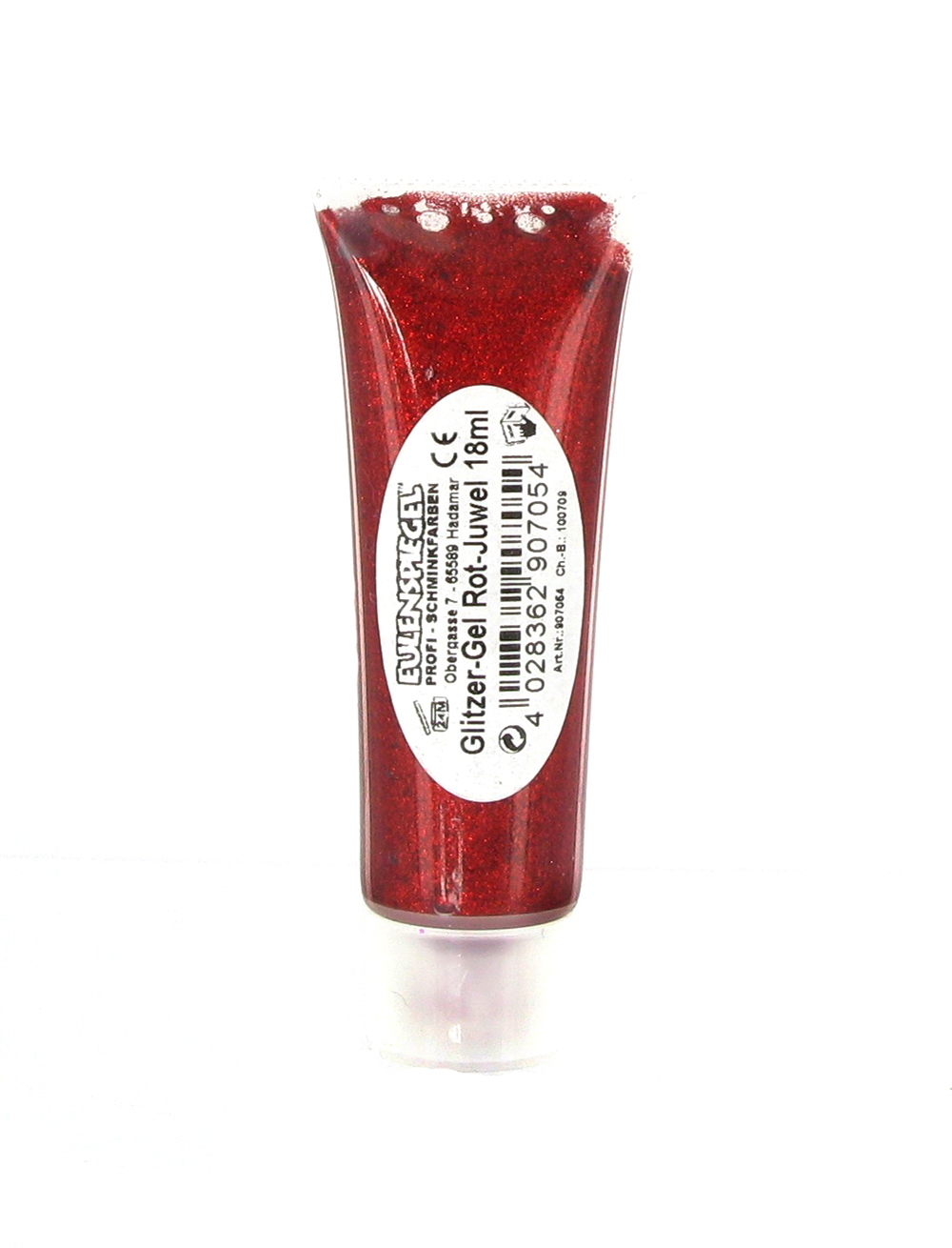 Glitzer-Gel Juwel 18ml rot Schminke für Karneval & Fasching