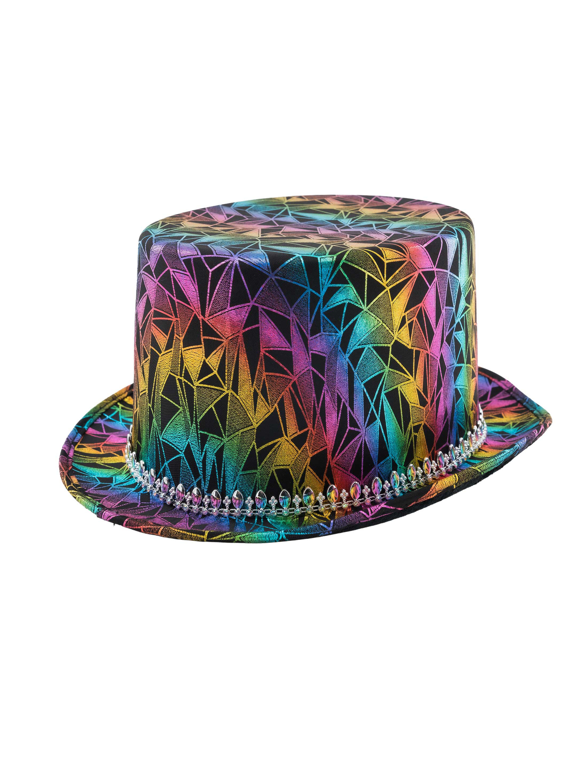 Kostümzubehör Zylinder Disco Metallic rainbow 60