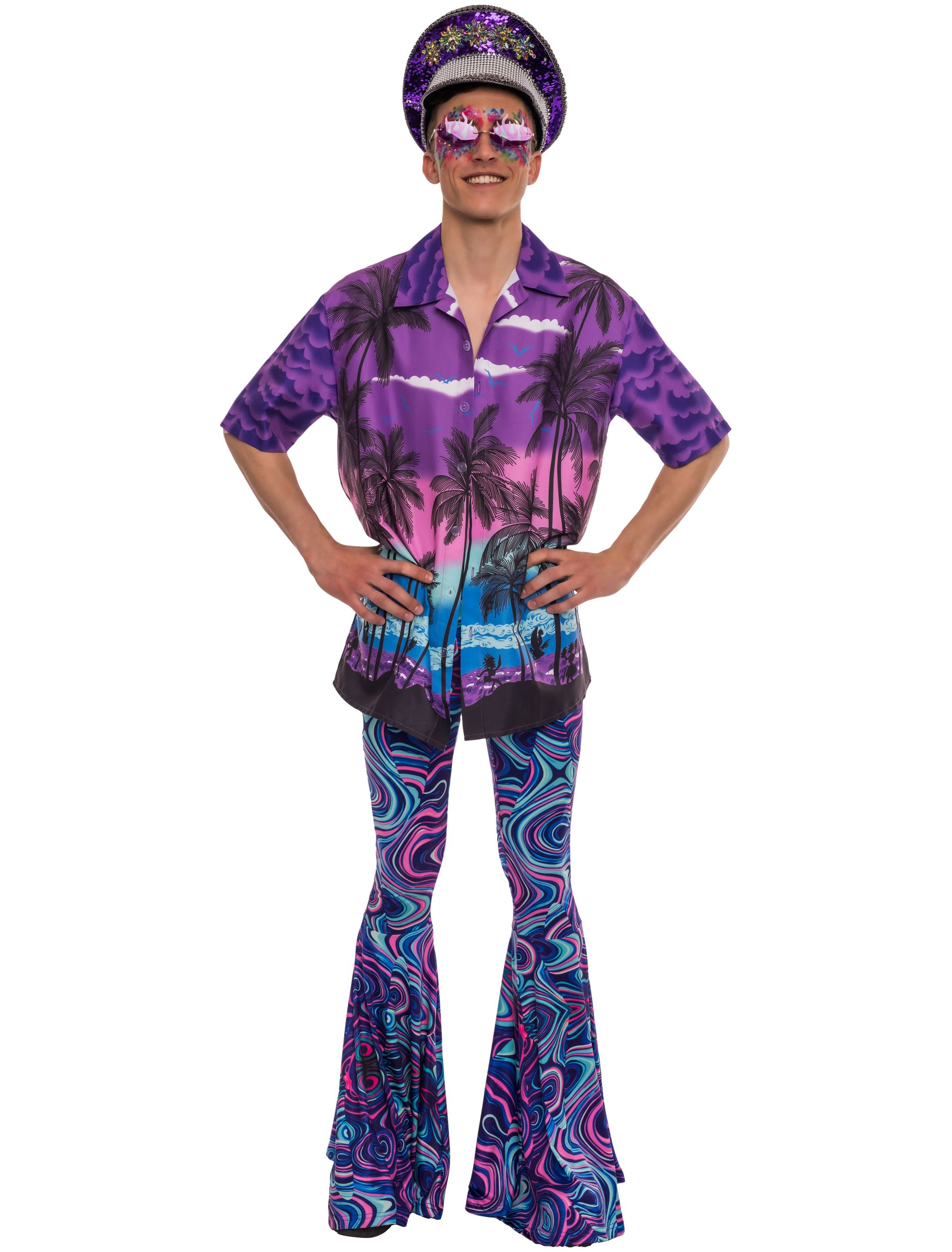 Hawaiihemd Herren lila S