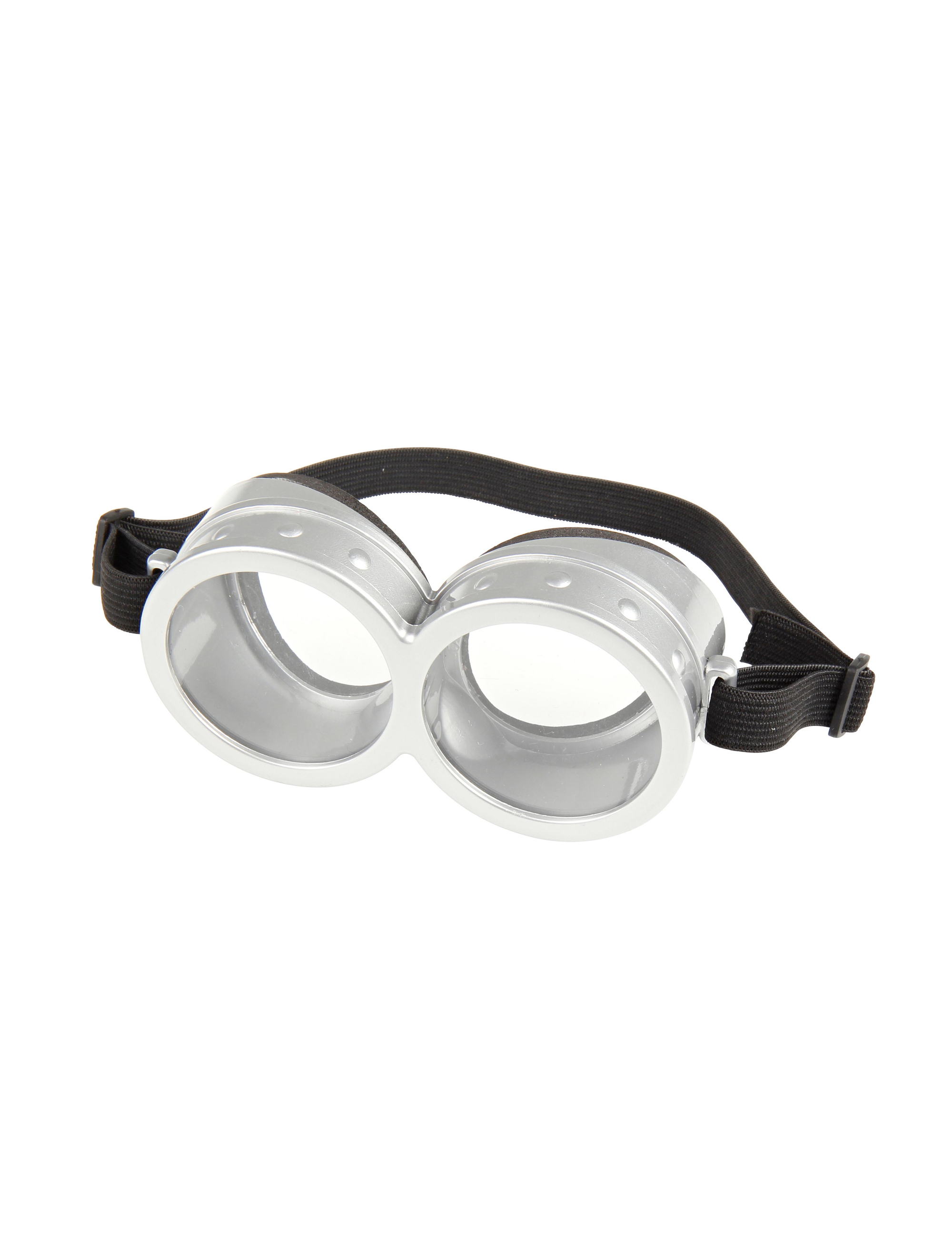 Kostümzubehör Brille Bob Farbe: silber