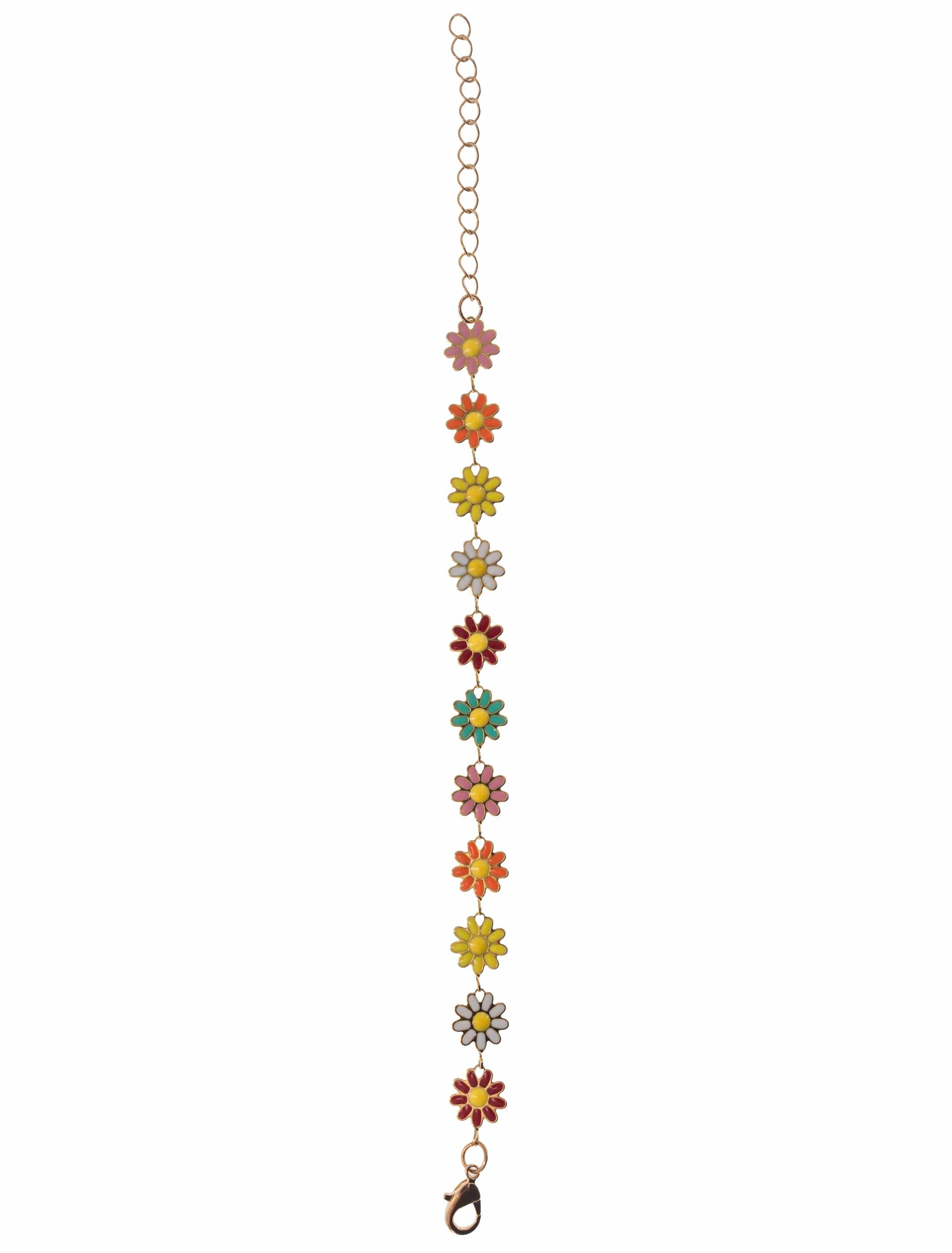 Kostümzubehör Armband Blumen bunt Farbe: bunt