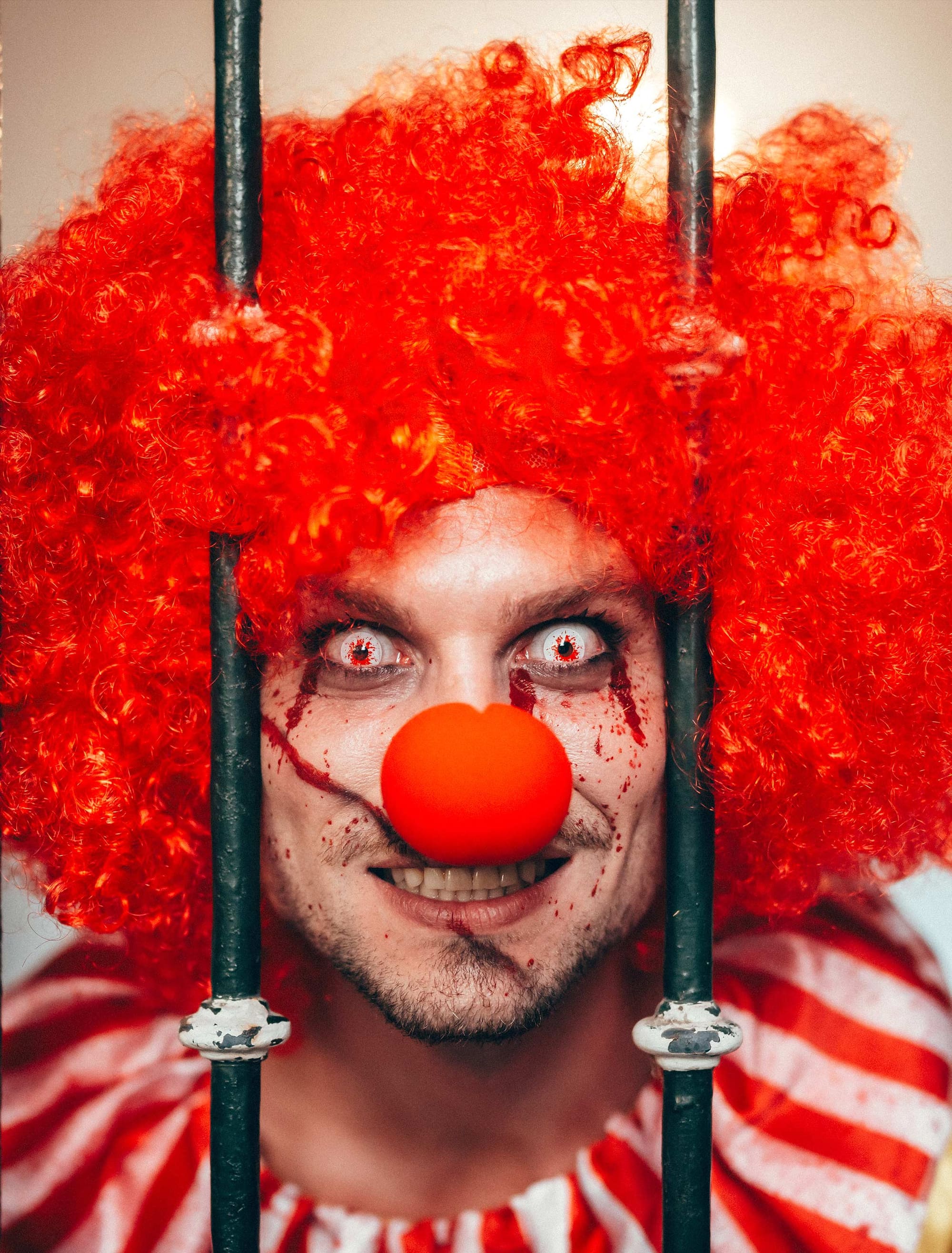 Kostümzubehör Perücke Clown Locken rot one size