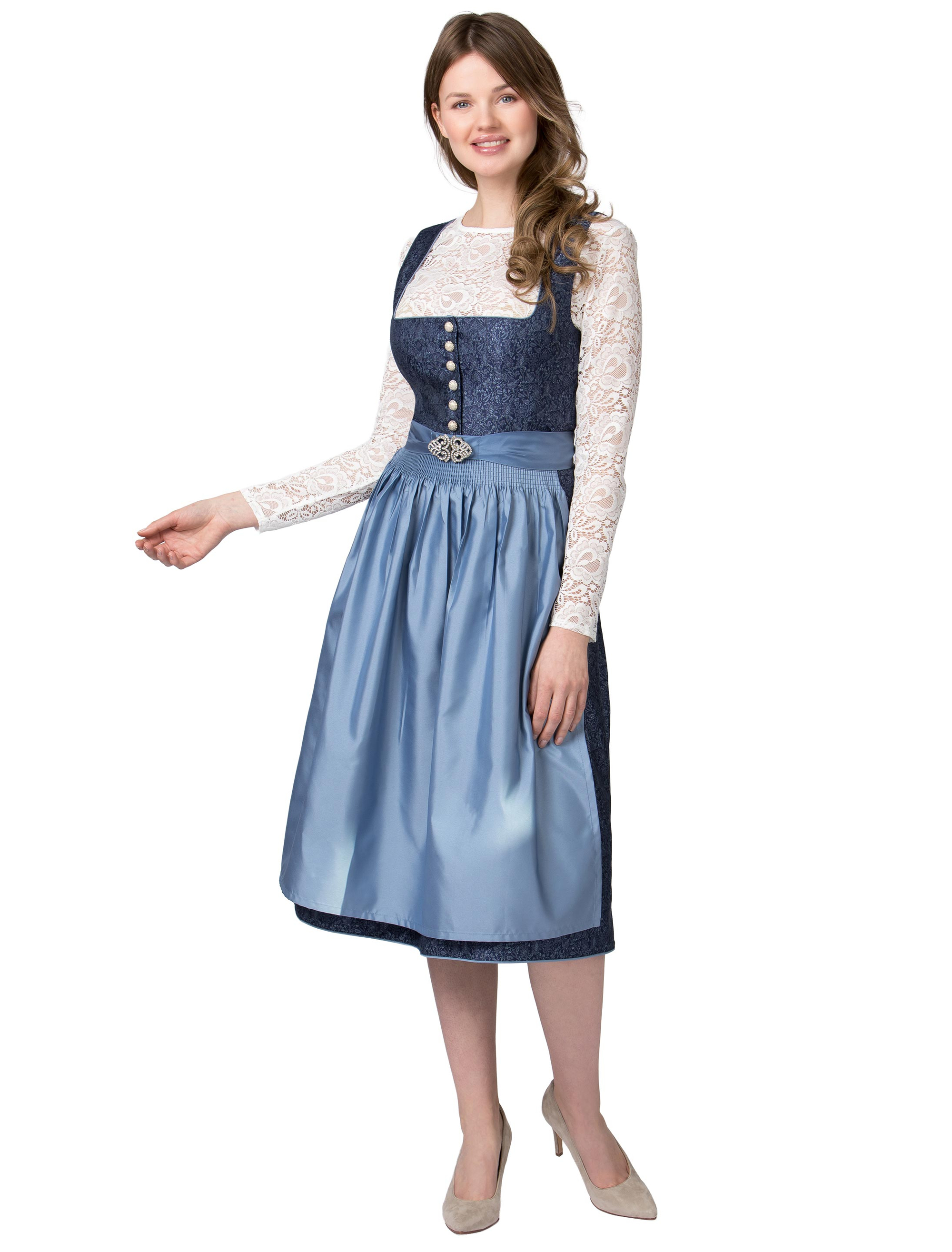 Dirndl Leonora Damen blau 46