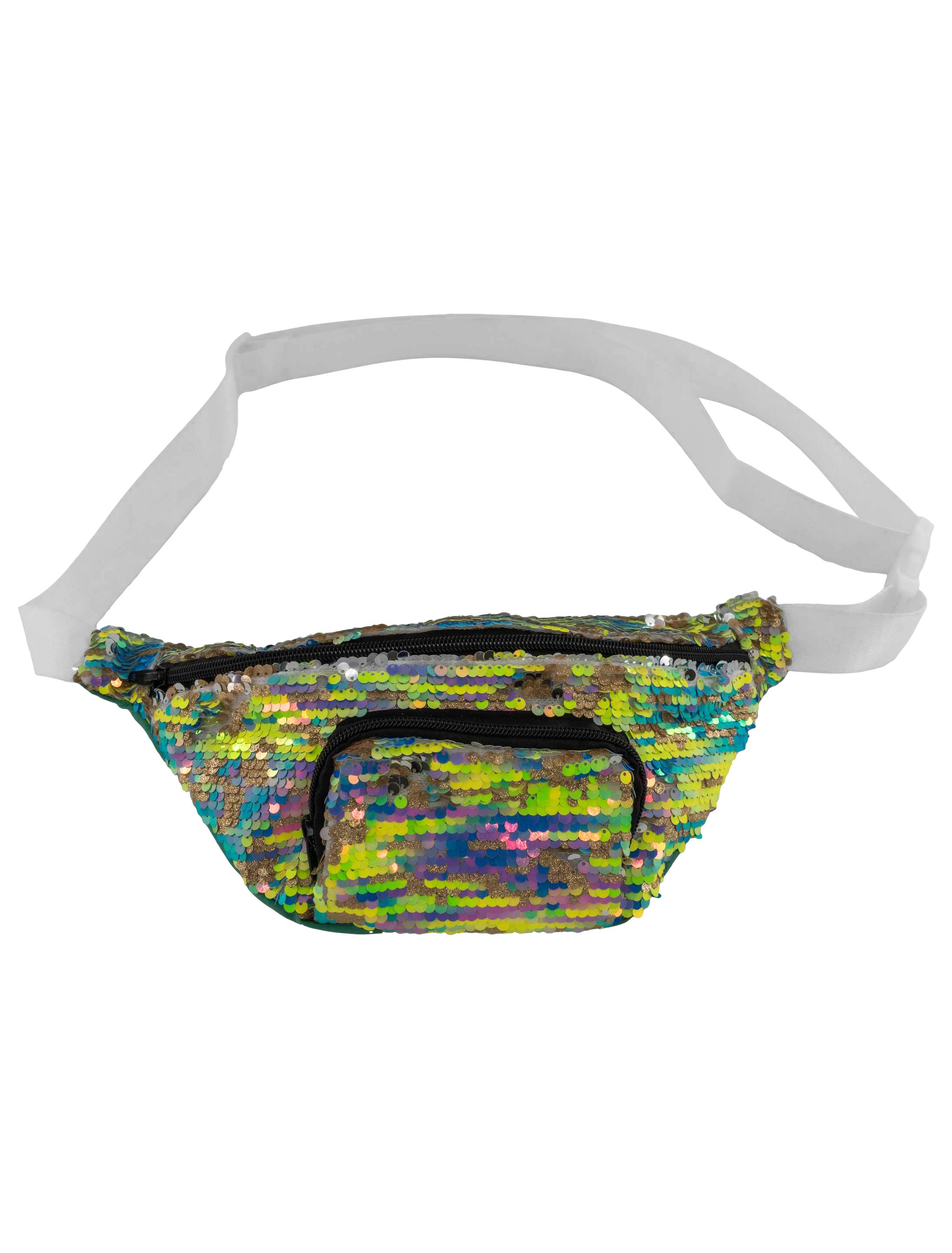 Kostümzubehör Bauchtasche mit Pailletten grün