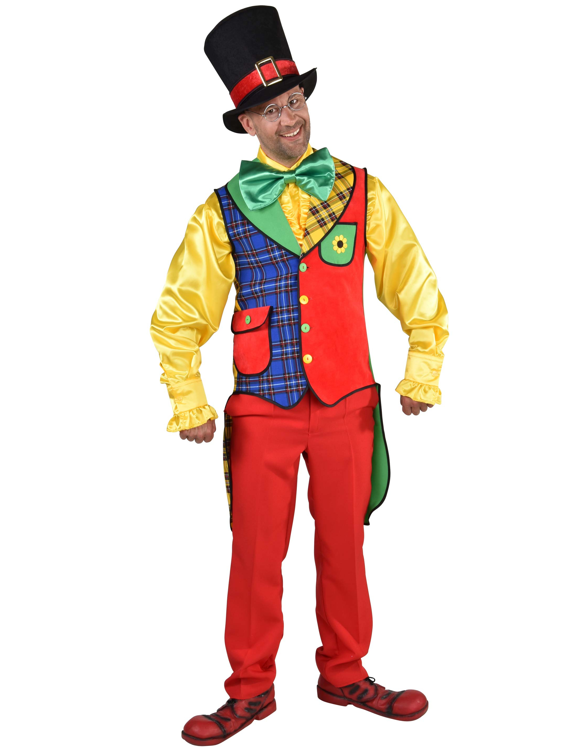 Weste Clown deluxe Herren bunt L/XL Farbe: bunt