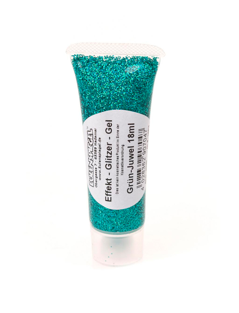 Glitzer-Gel Juwel 18ml grün Schminke für Karneval & Fasching