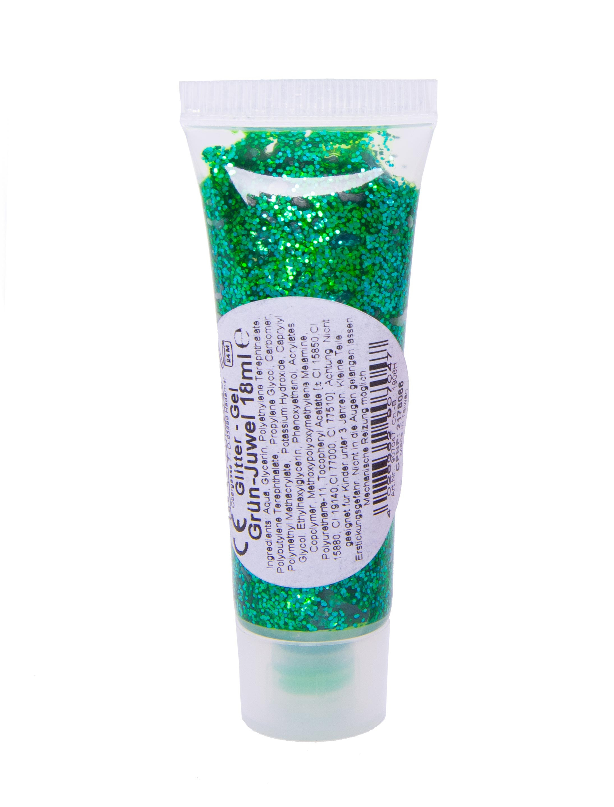 Glitzer-Gel Juwel 18ml grün Schminke für Karneval & Fasching