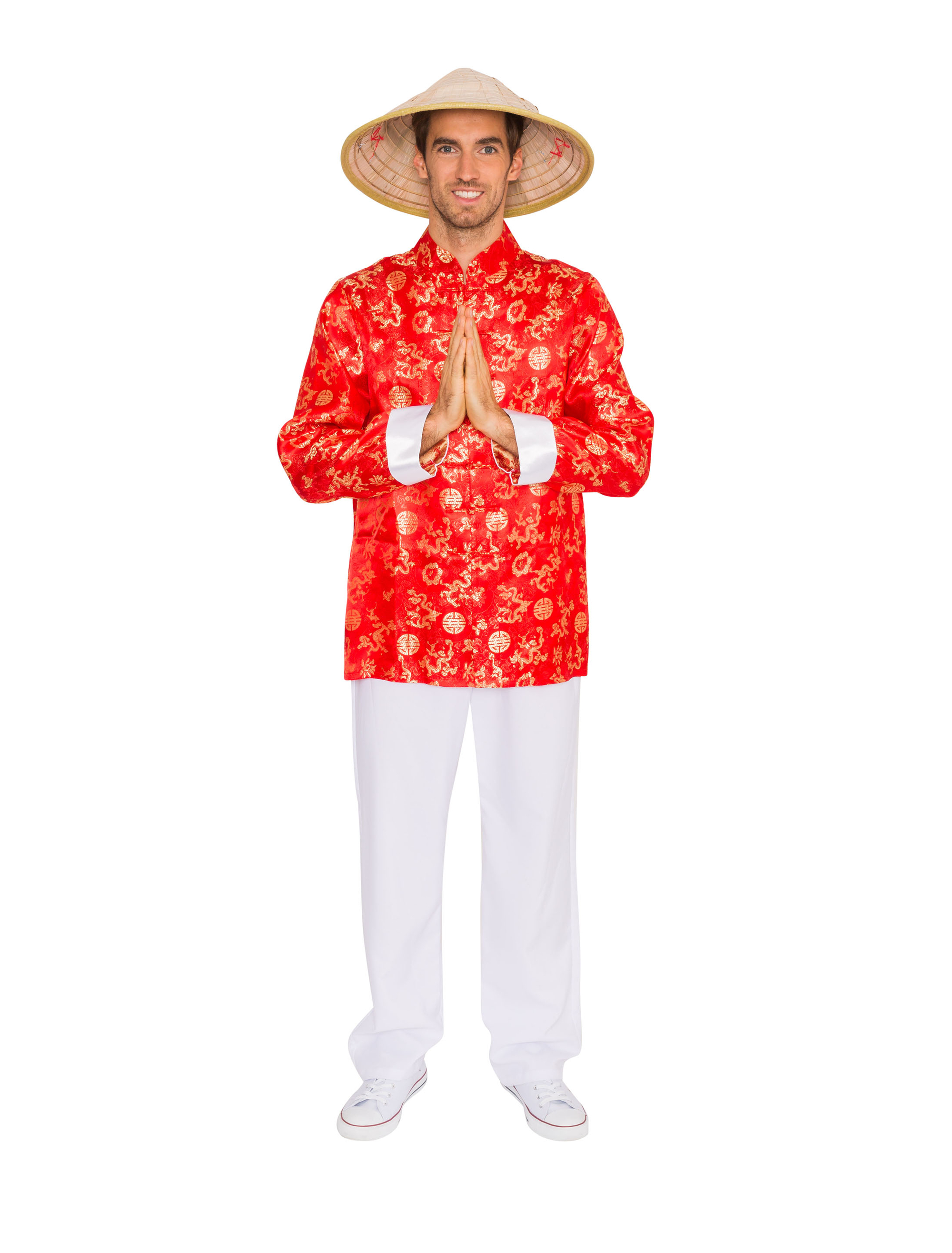 Oberteil Tai Chi Herren rot 2XL
