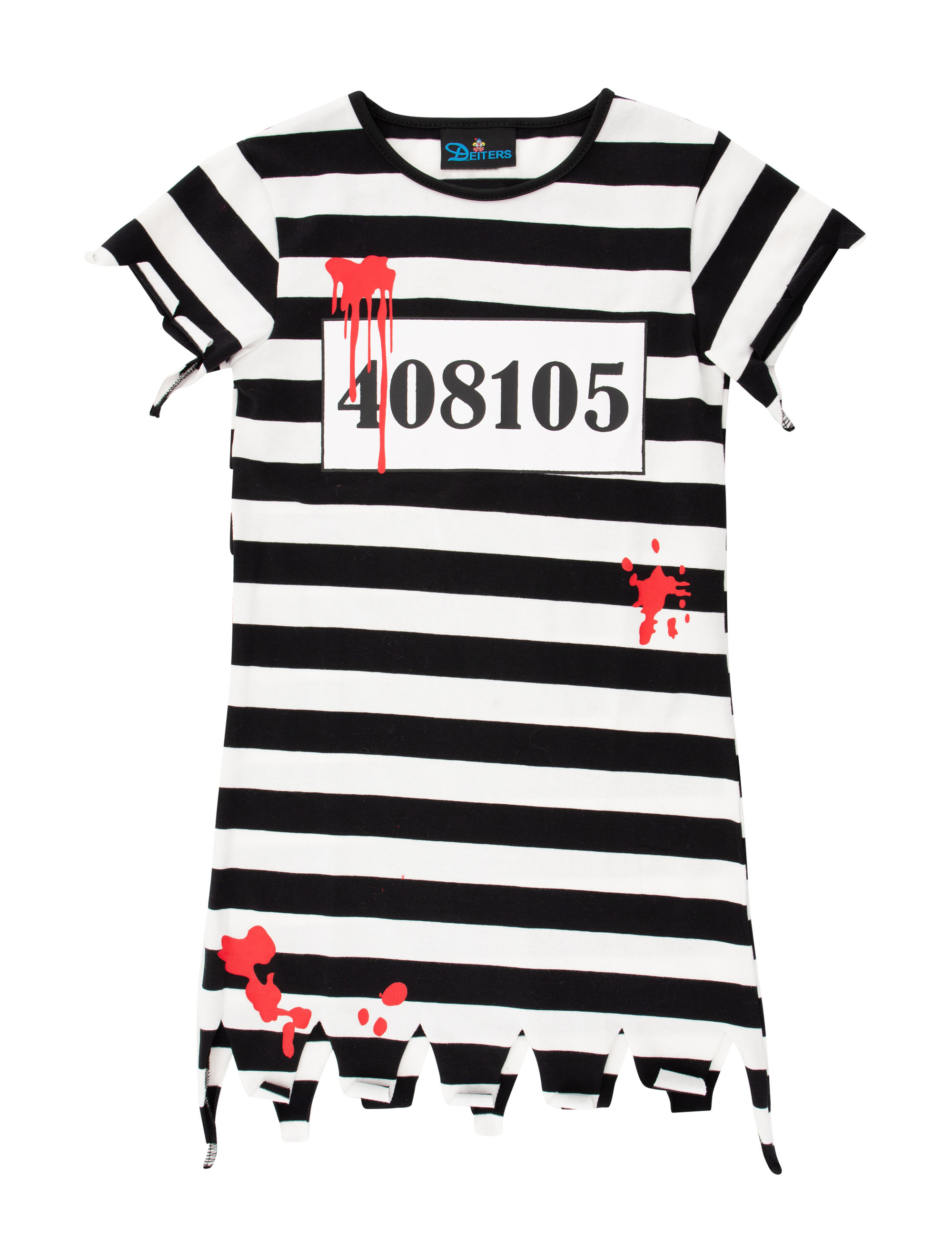 Kleid Gefangene mit Blut Kinder Kinder schwarz/weiß 140