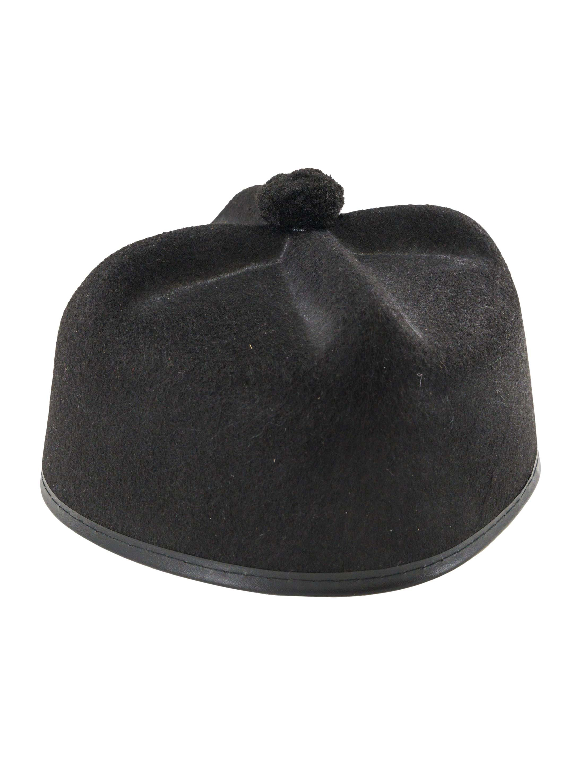 Kostümzubehör Hut Pfarrer schwarz 58