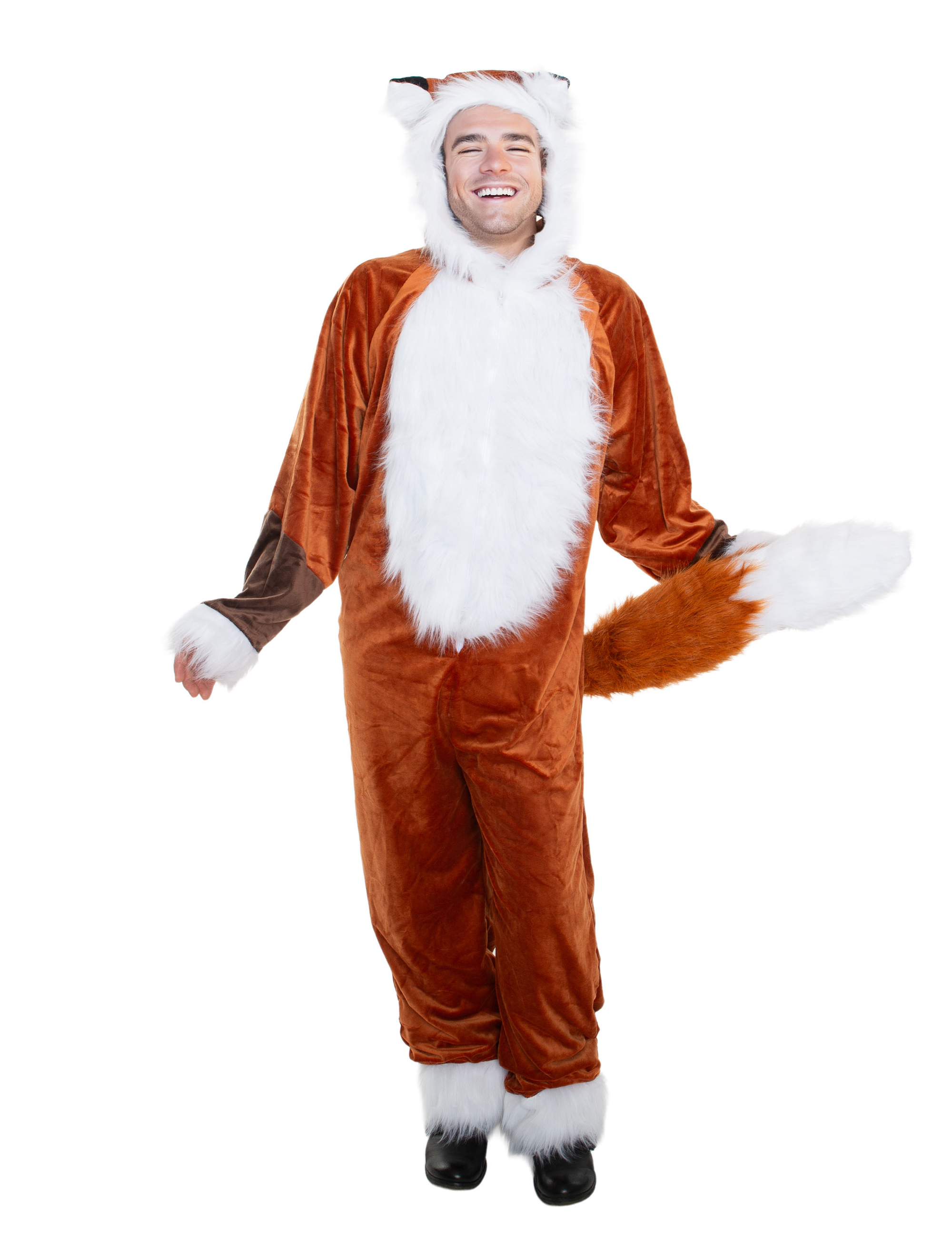 Overall Plüsch Fuchs Herren braun/weiß 56/58