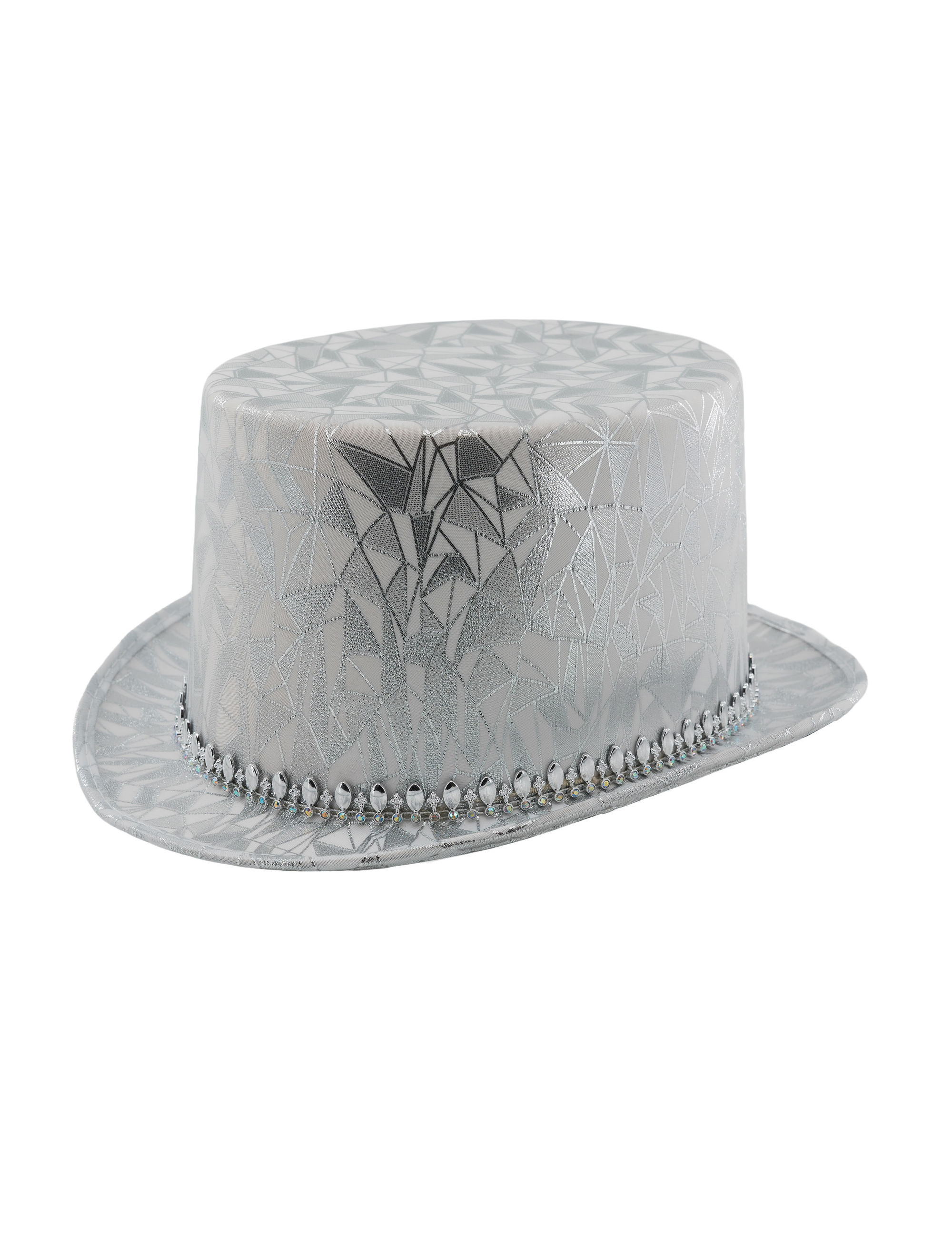 Kostümzubehör Zylinder Metallic silber 60